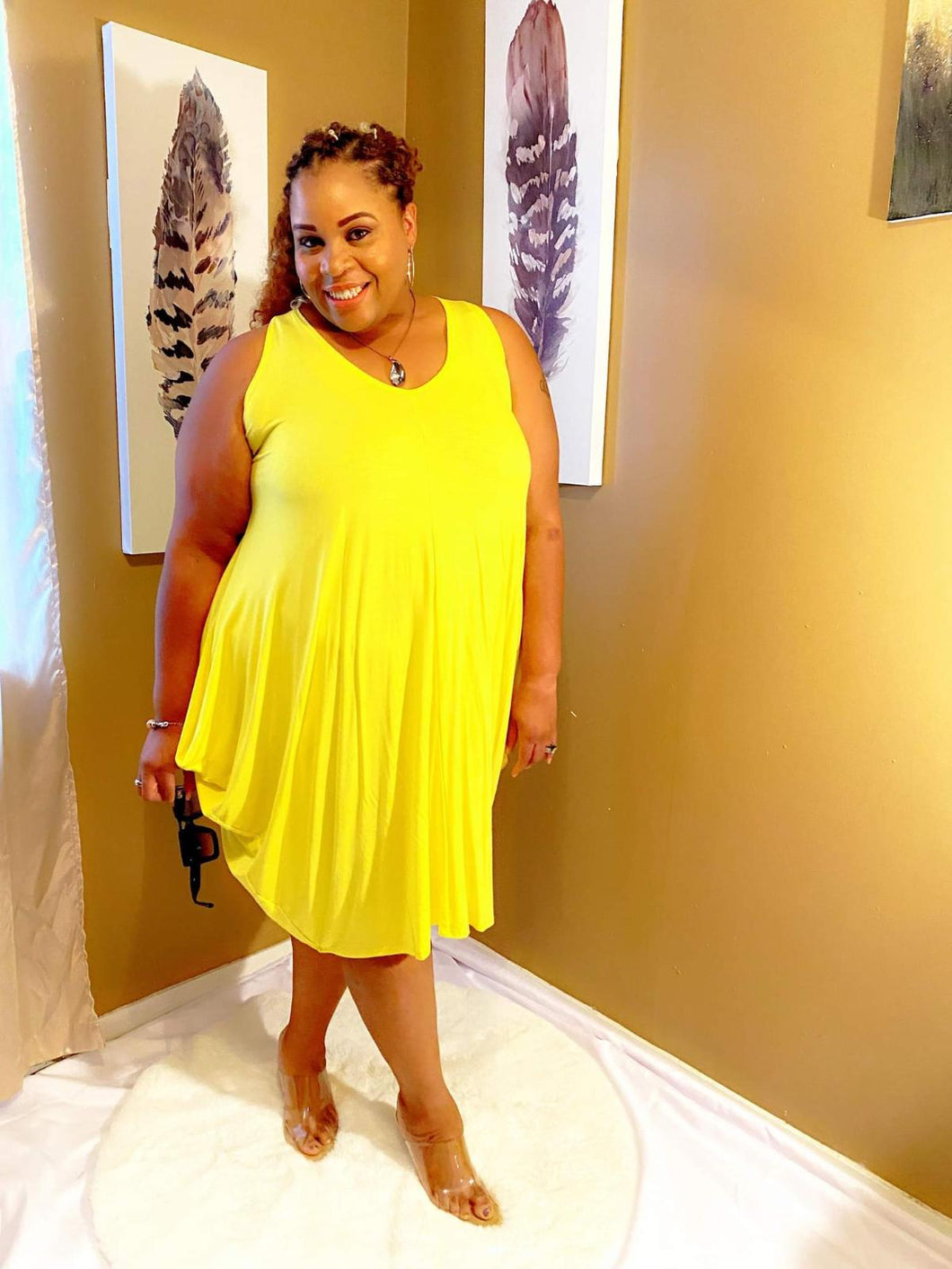 Yellow Comfy Cozy Dress